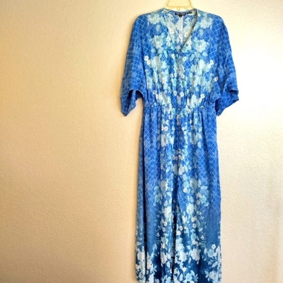 Tolani Collection Thalia Maxi boho button down floral Dress sz S - Picture 1 of 9